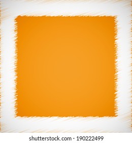 summer orange with white scribble line pattern background(vector)