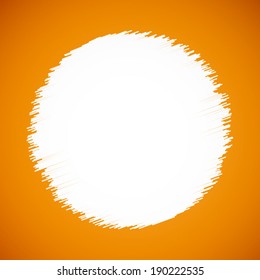 summer orange with white scribble line pattern background(vector)