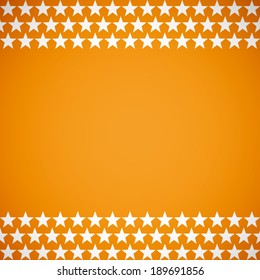 summer orange and white star with box pattern background (vector)