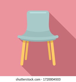 Summer outdoor chair icon. Flat illustration of summer outdoor chair vector icon for web design