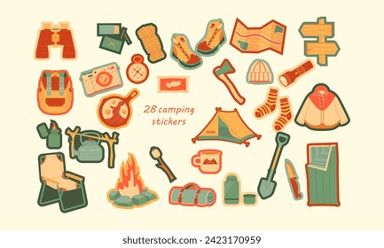 Summer outdoor recreation concept. Hike. Summer camp