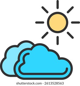 Summer Outline Filled Style Icon