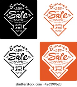 Summer is over just begin banner. For this fall sales offerings. lettering. calligraphy Vector.