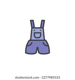 Sommer insgesamt gefüllte Umrisssymbol, Linie Vektorzeichen, lineares bunter Piktogramm einzeln auf Weiß. Symbol, Logo-Abbildung. Vektorgrafik