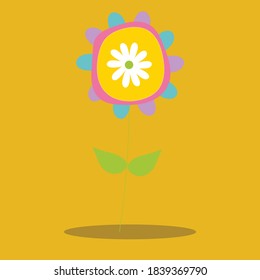 summer owl flower design vector illustration