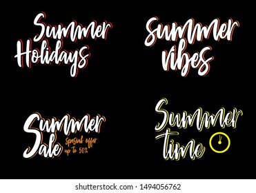 Summer Package typography vector lettering