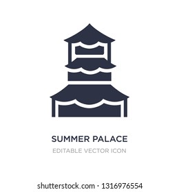 summer palace icon on white background. Simple element illustration from Monuments concept. summer palace icon symbol design.