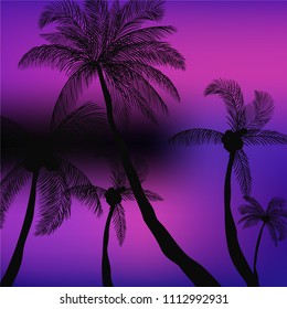 Summer palm background template