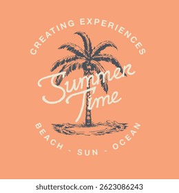 Sommerpalme Strand, Vektorgrafik