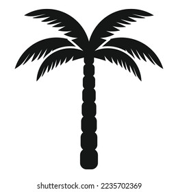 Summer palm icon simple vector. Coconut tree. Leaf plant