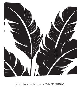 Summer palm leaf Silhouette art,
Nature-inspired decor,
Leaf silhouette,
Tropical vibes,
Botanical prints,
Palm leaf art,
Banana leaf design,
Wall decor,
Minimalist art,
Contemporary artwork,
