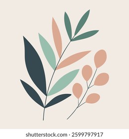 Summer palm leaf vector green plant, exotic nature set isolated on white background. Jungle illustration,  Vector illustration of autumn leaves