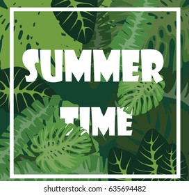 summer palm leaves