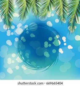 summer palm tree leafs abstract