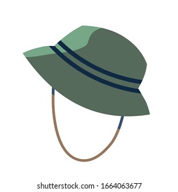 summer panama for relaxation, beach, fisherman, training. one khaki color object. stuff for traveling