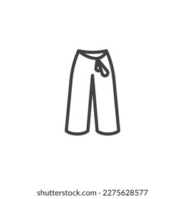 Sommerhose - Symbol. lineares Stilzeichen für mobiles Konzept und Webdesign. Ameisen, Hosen umreißen Vektorsymbol. Symbol, Logo-Abbildung. Vektorgrafik