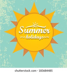  summer paradise beach background . vector cut paper summer illustration. summer holiday.