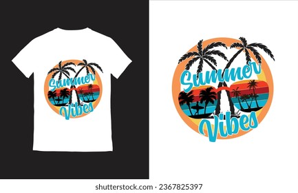 Summer Paradise Beach T-shirt Design