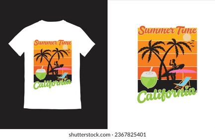 Summer Paradise Beach T-shirt Design