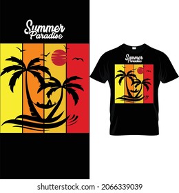 Summer paradise custom tshirt design