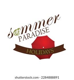Summer || Paradise || Summer Paradise || Logo || Vacation