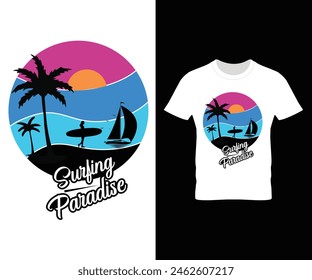 Summer paradise t shirt design