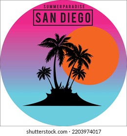 summer paradise vector cool ilustration