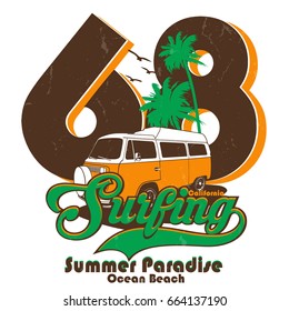 Summer Paradise vector T-shirt design
