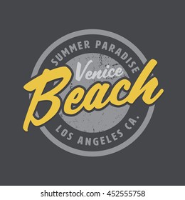 Summer paradise venice beach theme graphic