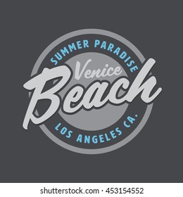Summer paradise venice beach theme graphic