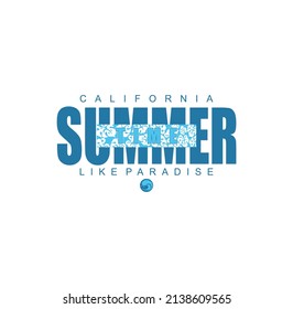 summer paradise,California,great wave take the time ,typography graphic design, for t-shirt prints, vector illustration