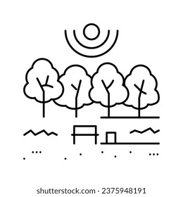 summer park line icon vector. summer park sign. isolated contour symbol black illustration