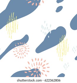 Summer party. Abstract seamless vector pattern for your design