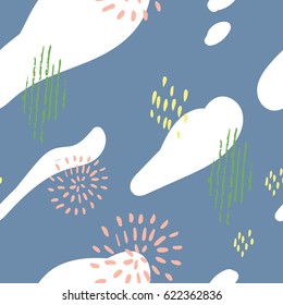 Summer party. Abstract seamless vector pattern for your design