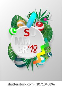 summer party abstract vector background