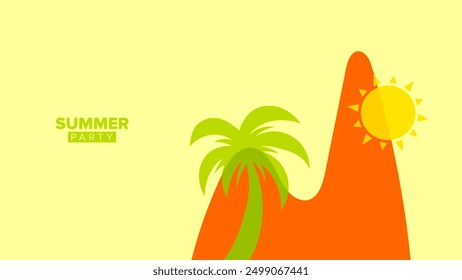 summer party background collection design