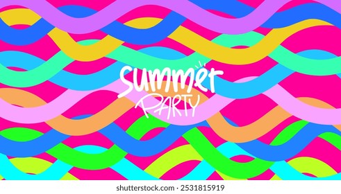 summer party. background design, hd layout, banner, poster, greeting card template. illustration vector style