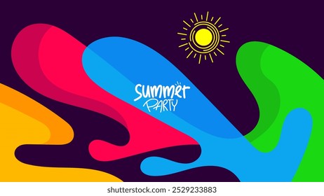 summer party background. hd layout design, banner, poster, greeting card template. vector