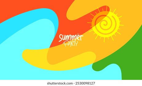 summer party background. hd layout, banner, poster, greeting card template. vector designs