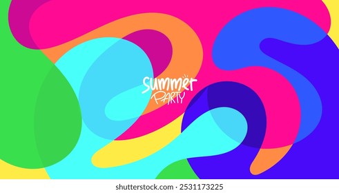 summer party. background, hd layout, banner style, poster, greeting card template. illustration vector contemporary