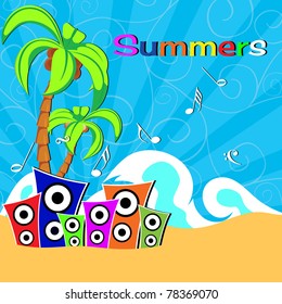 summer party background, illustration