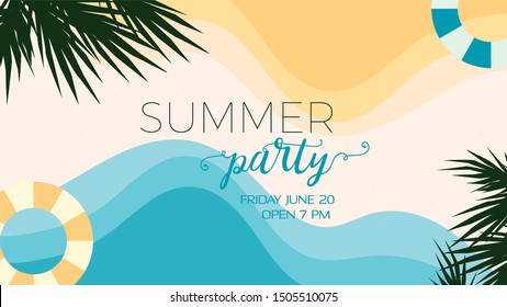 Summer party background With life-saving wheel 