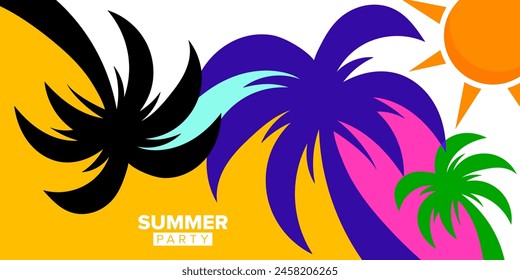 verano fiesta de fondo Plantilla diseño de colección
