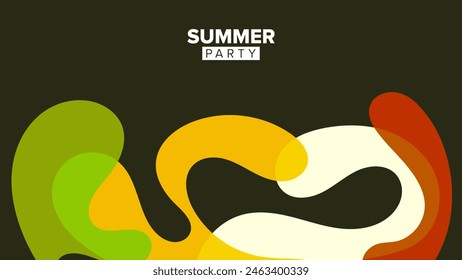 summer party background theme. vector illustration. hd layout, banner, poster, greeting card template design