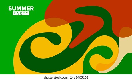 summer party background theme. vector illustration. hd layout, banner, poster, greeting card template design 41
