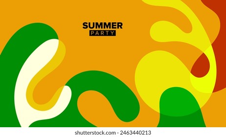 summer party background theme. vector illustration. hd layout, banner, poster, greeting card template design