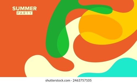 summer party background theme. vector illustration. hd layout, banner, poster, greeting card template design