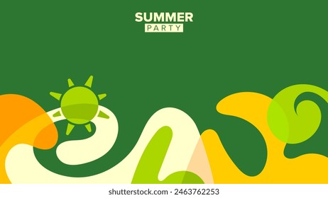 summer party background theme. vector illustration. hd layout, banner, poster, greeting card template design