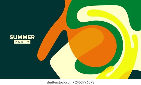 summer party background theme. vector illustration. hd layout, banner, poster, greeting card template design