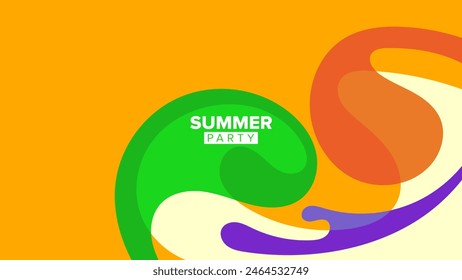 summer party background theme. vector illustration. hd layout, banner, poster, greeting card template design